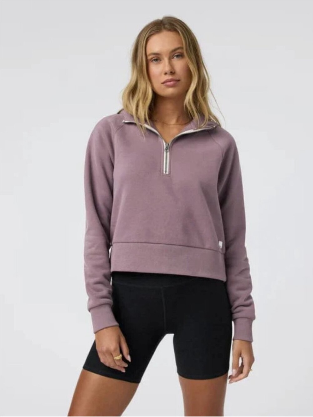Vuori Restore Half Zip Hoodie - XS Elderberry